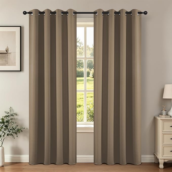 Joydeco Blackout Curtains 108 Inch Length 2 Panels Set, Thermal Insulated Long by JOYDECO