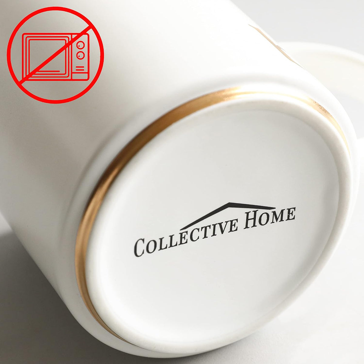 COLLECTIVE HOME - Monogram Ceramic Mugs, 15 oz Golden Initial Coffee Cups, Elegant Alphabet Tea Mugs, Elegant Personalized Mug with Gift Box, Luxurious Cups for Office and Home (f)