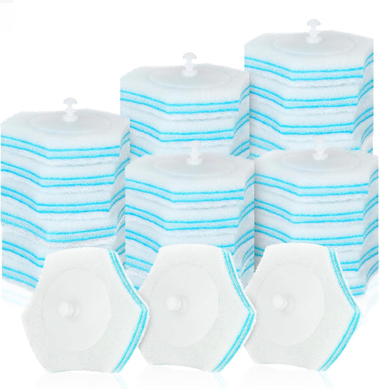 squish Disposable Toilet Brush Refills 32 Count, Disposable Toilet Brush Cleaning Sponges Heads for Toilet and Bathroom Cleaning