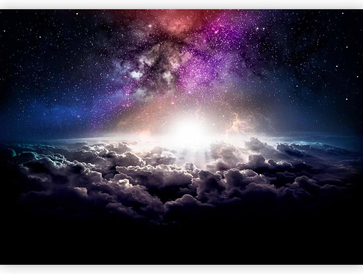 artgeist Wall Mural Galaxy 197x138 in - Non-Woven Wallpaper Fleece Wall Decor Photo Print Picture Image Design Home Mural Cosmos Sky Star Cloud Purple i-A-10009-a-a