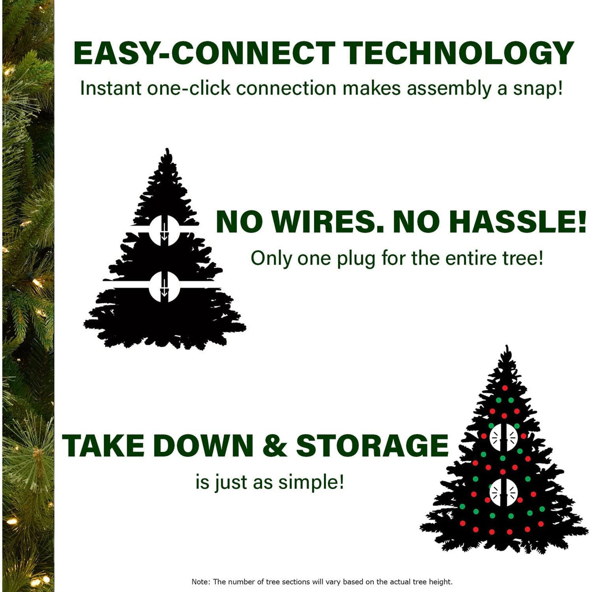 Fraser Hill Farm 9-ft. Winter Falls Slim Christmas Tree with 8 Function Dual Multicolor & Warm White LED Lights, Artificial Tree