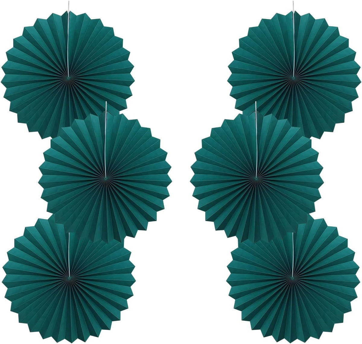 Green Birthday Decorations,DIY Green Paper Fans Hanging Decoration ,Party Supplies Party Fans 16in, Cactus Party Decorations,Wedding Graduation Events Accessories 30 Color DIY Set (Blackish Green)