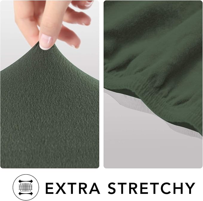 PureFit Stretch Oversized Couch Covers Sofa Slipcovers Grayish Green | 1-Piece - Image 4
