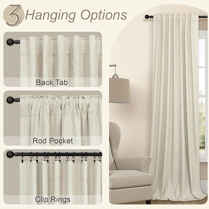 Pitalk 132 Inch Extra Long Living Room Curtains - Image 6