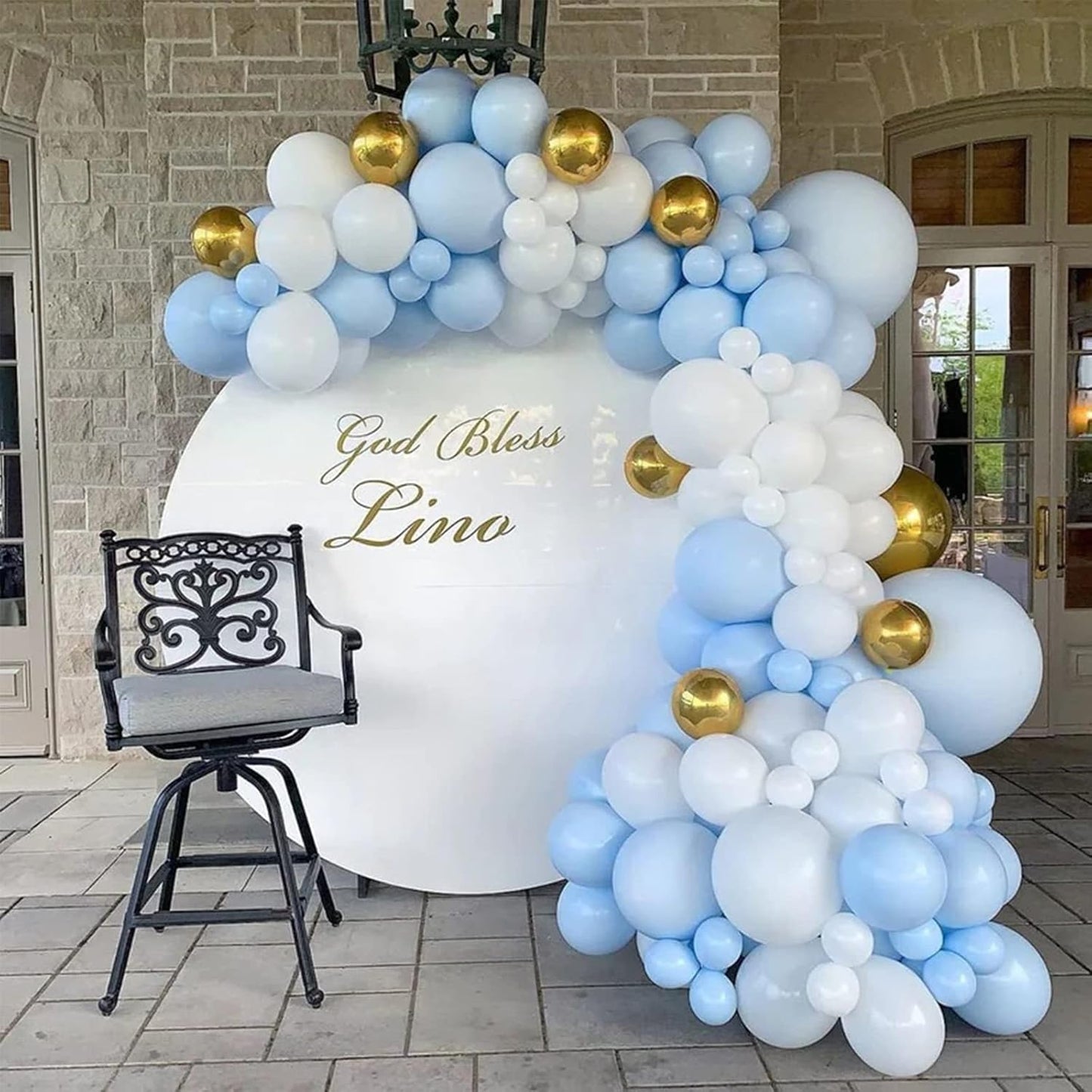 130pcs Light Blue Balloons Different Sizes 18" 12" 10" 5" Baby Blue Balloons for Boys Girls Birthday Baby Shower Gender Reveal Wedding Children's Day Decorations
