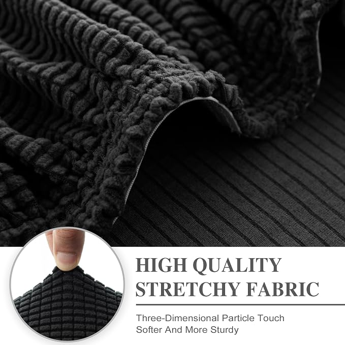 LA MEACK Couch Cushion Cover Seat Cushion Cover Stretch Armchair Cover Separate - Image 4