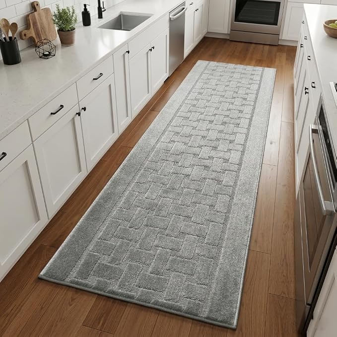 Runner Rug 27 ft, Extra Long Non-Slip Washable Rug, Rubber Backing, Rolled in by ORFAHOME
