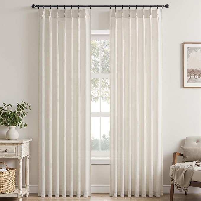 Topfinel Pinch Pleated 94 Inch Curtains 2 Panels - Image 9