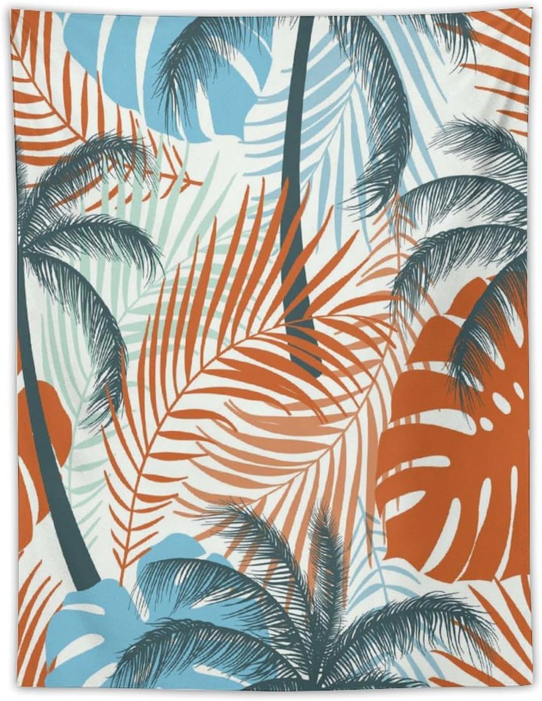 ICMOLYYENLO Palm Leaf Tapestry Wall Hanging, Tropical Leaves Plant Jungle Green Hawaiian Art Home Decor for Guest Bedroom Living Room Dormitory 30" x40