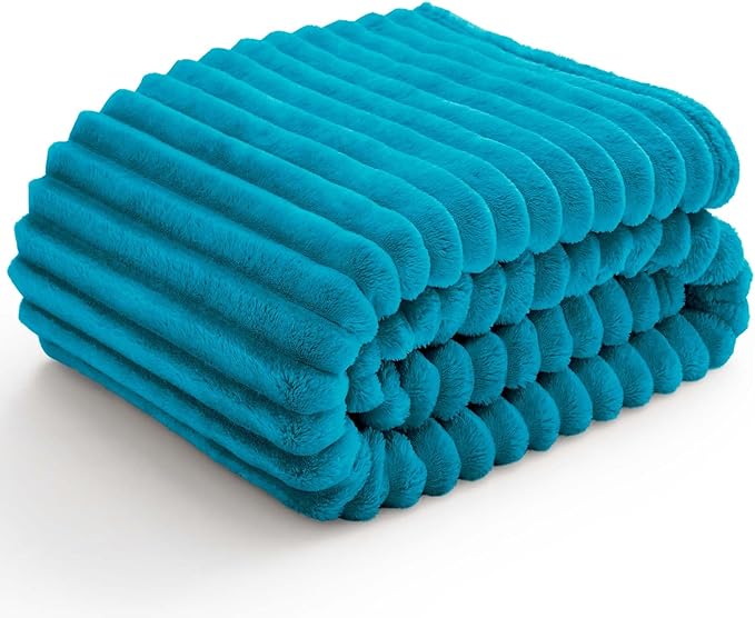 BEDELITE Striped Fleece Throw Blanket, Soft Cozy, Lightweight Warm, - Image 7