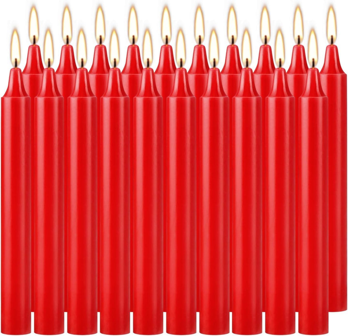 Red Candles Set of 40, 4" Red Spell & Chime Candles, Unscented Mini Taper Candle for Witchcraft, Wiccan Altar, Magic Tools, Rituals, Prayer, Meditation and Christmas Party Decoration