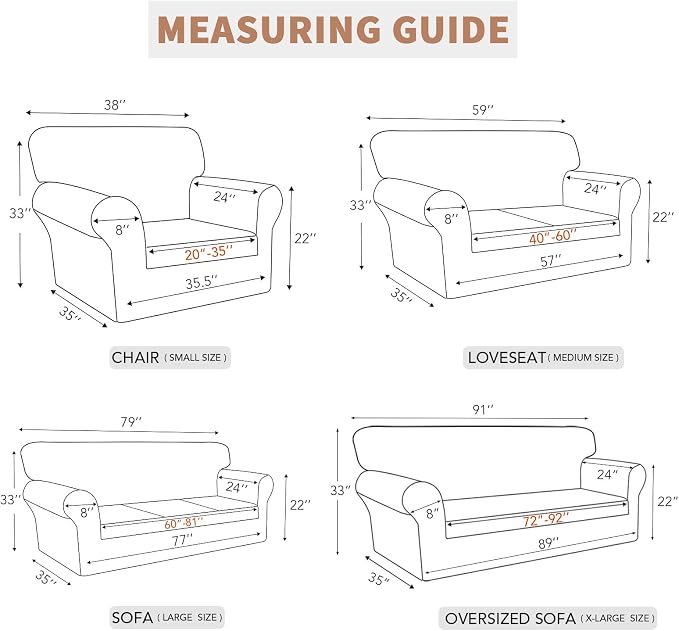Easy-Going 100% Waterproof Couch Cover, 3 Cushion Couch Slipcover - Image 2