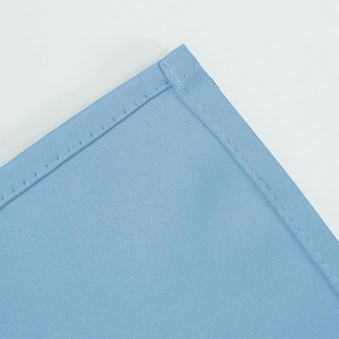 Sky Blue Blackout Curtains 34 x 63 Inch Length/Set of 2 Curtain Panels/Thermal - Image 7