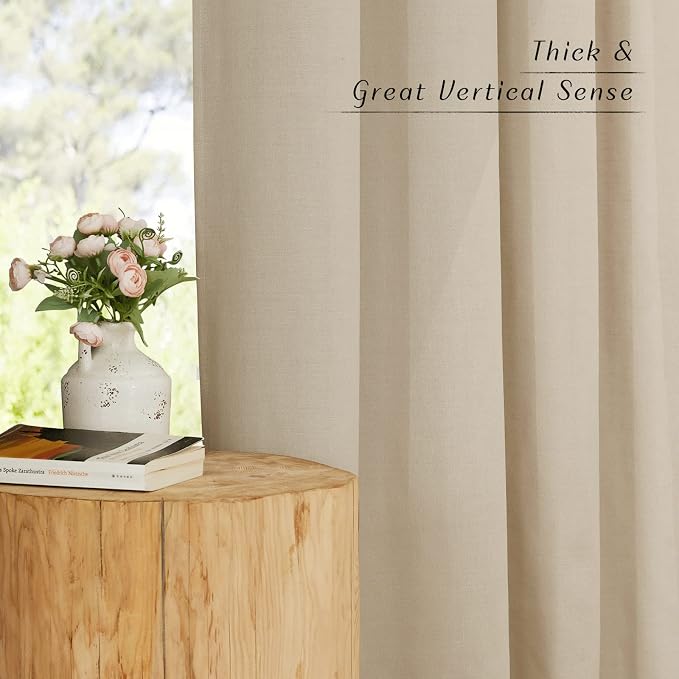 NICETOWN Thick Flax Linen Curtains - Image 3