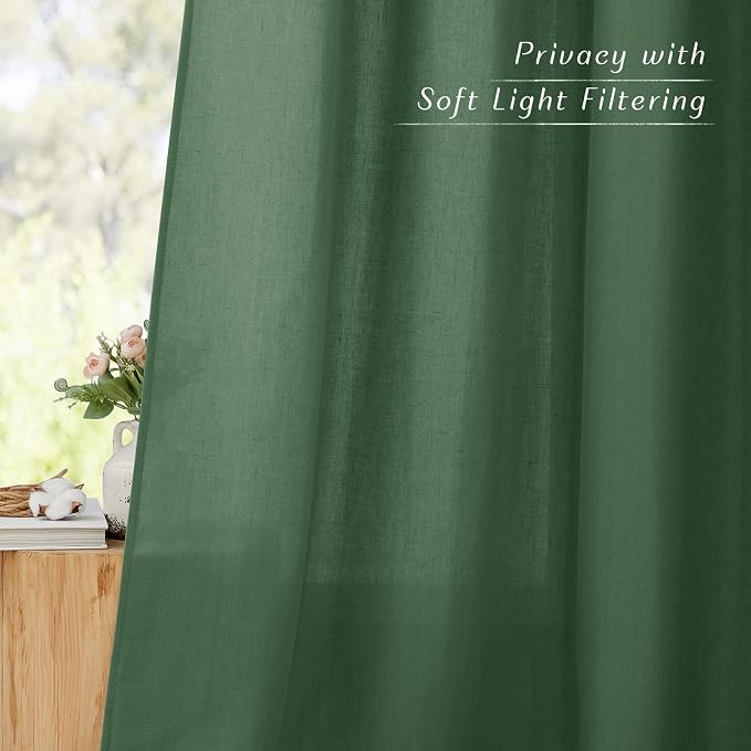 NICETOWN Short Thick Linen Curtains - Image 3