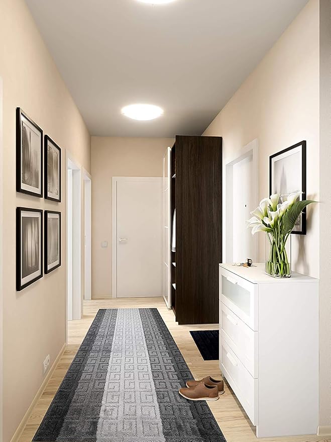 25 Ft Gray Extra Long Hallway Runner Rug, Non Slip Washable, Pet Friendly | - Image 3