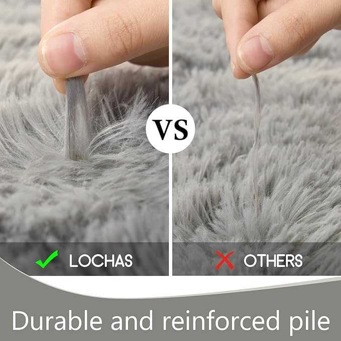 LOCHAS 5x8 Area Rugs Fluffy Living Room Carpets - Image 7