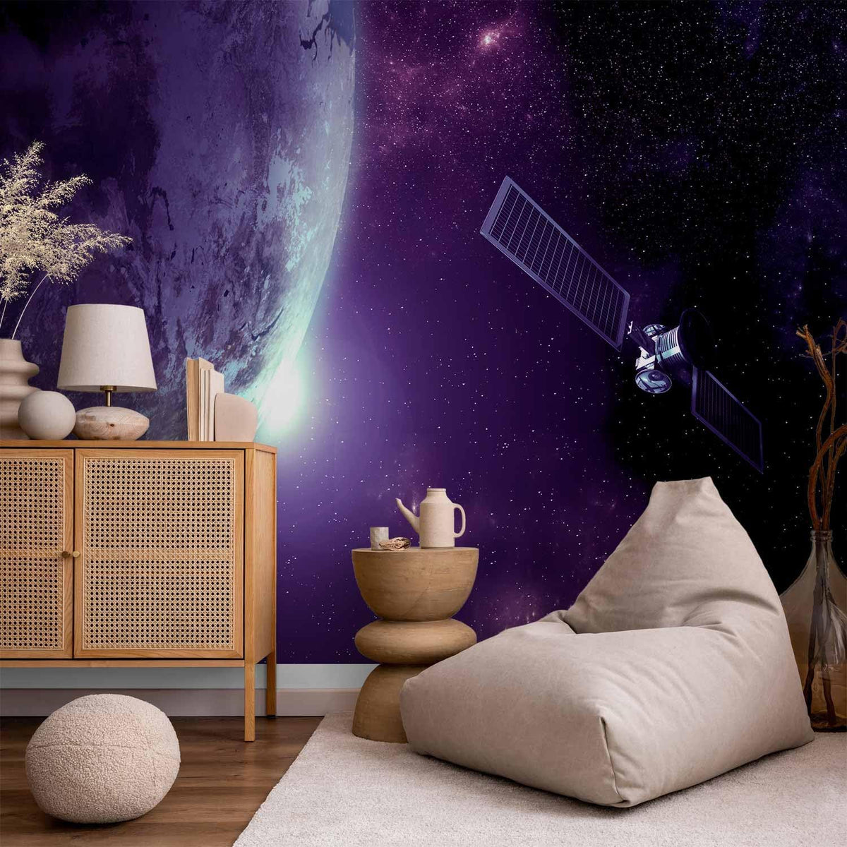 artgeist Wall Mural Cosmos Galaxy 77x55 in - Peel and Stick Self-Adhesive Wallpaper Removable Large Sticker Foil Wall Decor Print Picture Image Design n-B-0007-a-d