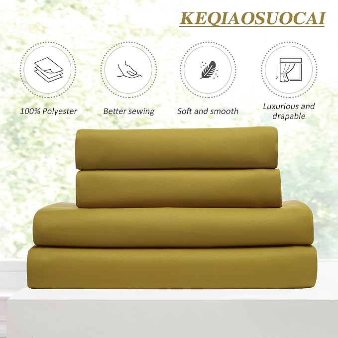 Yellow Pinch Pleated Curtains 120 Inch Length 2 Panels Set Noise Cancelling - Image 5