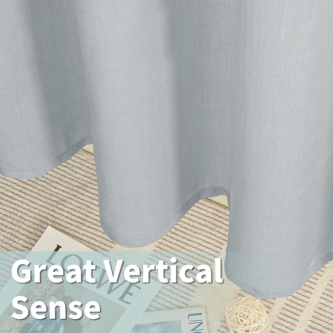 Semi Sheer Linen Curtains 90 Inch - Image 6
