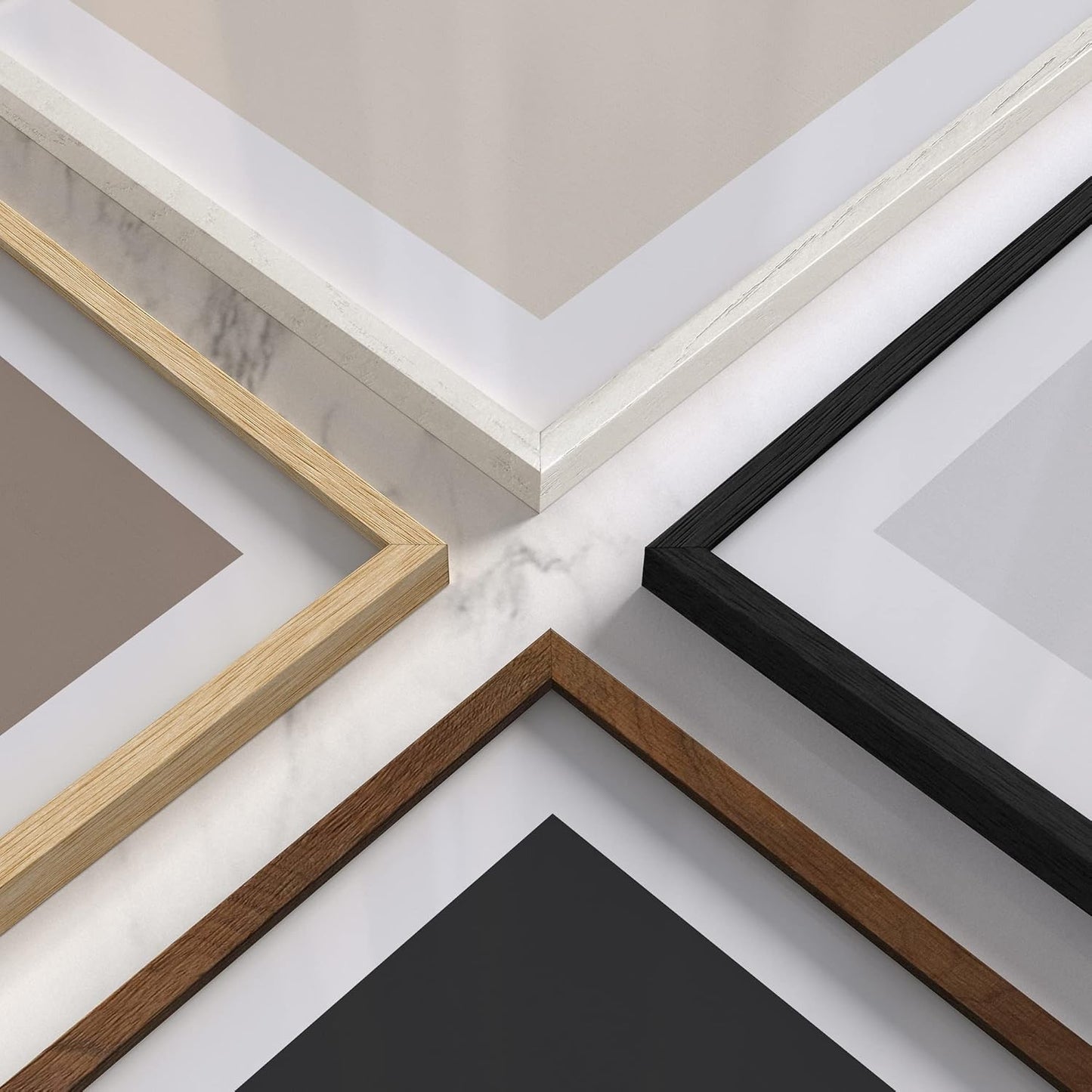 HAUS AND HUES Standalone White Oak Frames Set of 9-16x24