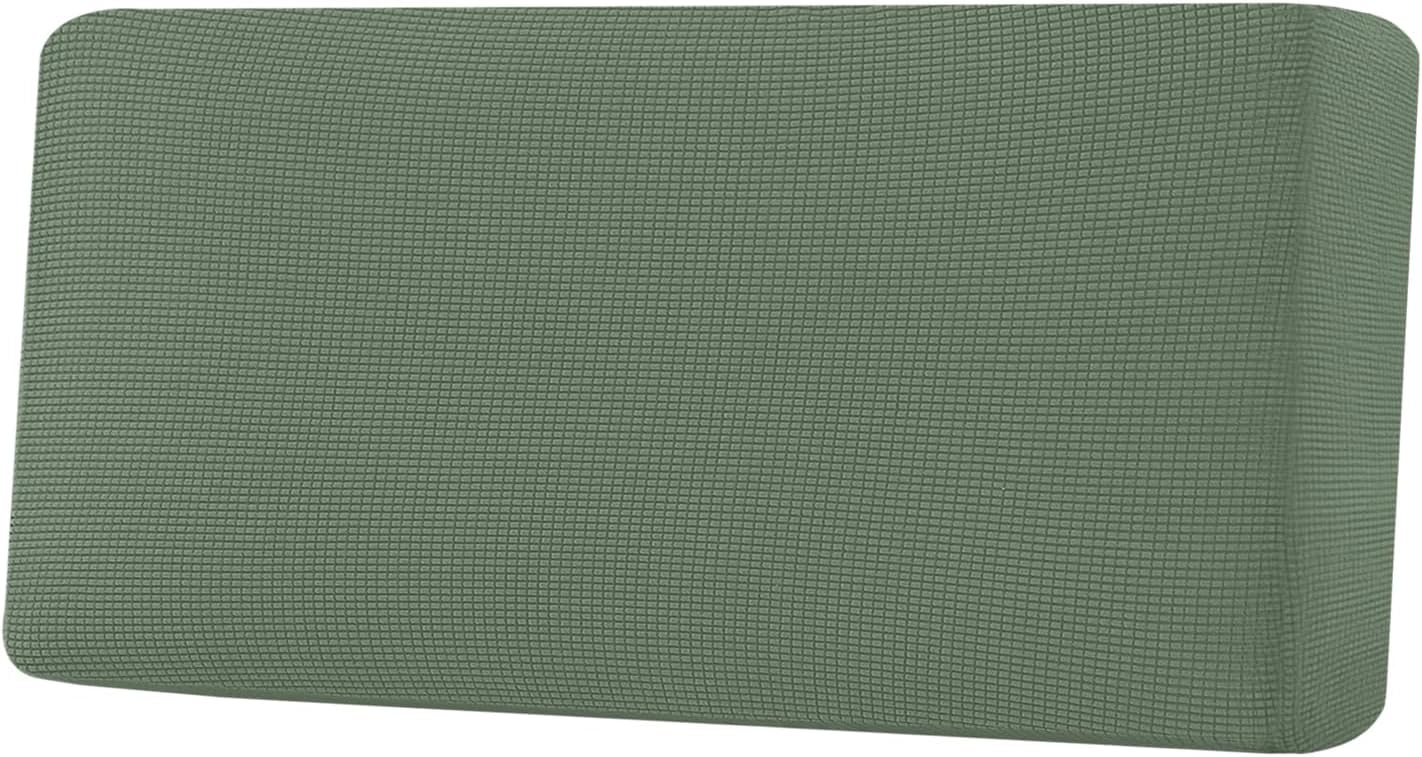 H.VERSAILTEX Super Stretch Individual Seat Cushion Covers Sofa Covers Couch Cushion Covers Slipcover Sets Thick Jacquard Textured Twill Fabric (1 Piece Sofa Cushion Cover, Loden Frost)