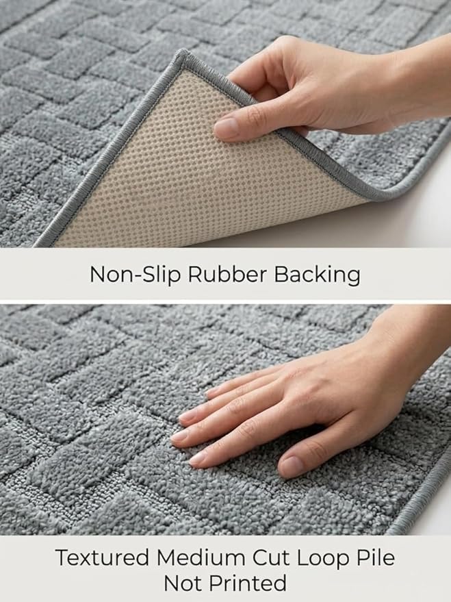 Runner Rug 20 ft, Extra Long Non-Slip Washable Rug, Rubber Backing, Rolled in - Image 3