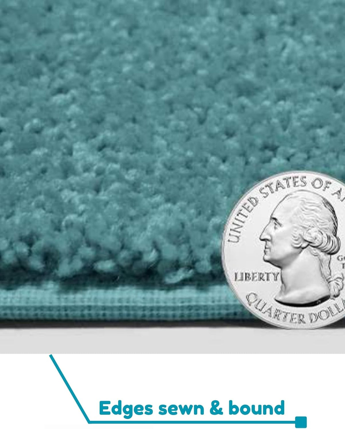 KOECKRITZ Soft and Colorful Kids Classroom Area Rugs (Passes Flammability Pill Test) Many Sizes and Bright Colors to Select from (4' x 4', Surf)