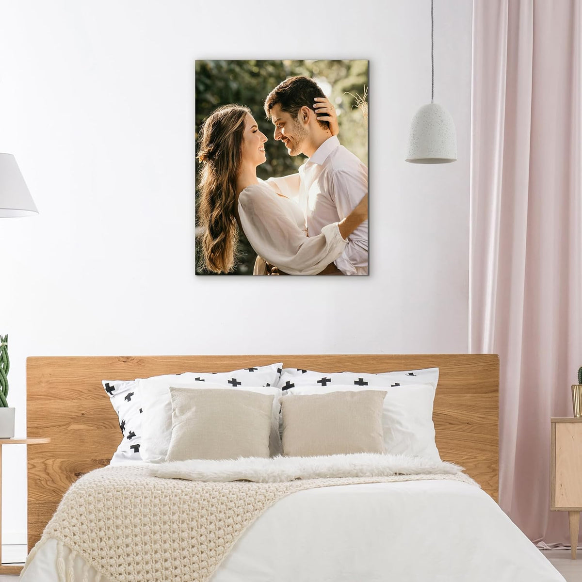 WayToLight Custom Canvas Prints with Your Photos Framed Personalized Picture Canvas Prints Wall Art Ideal for Home Decor Christmas Family Gifts (24" x 36")