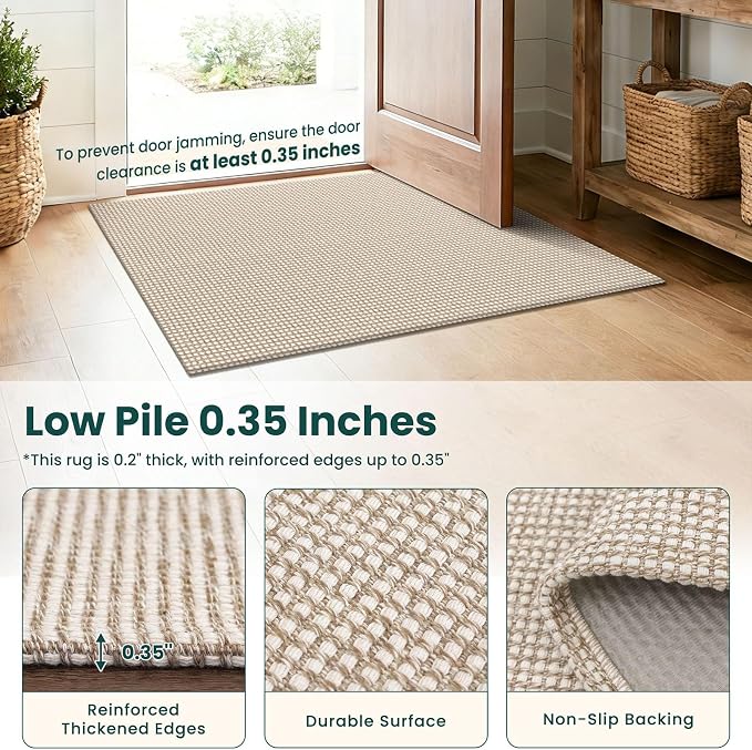 KOZYFLY Runners Rugs for Hallway 2x10, Washable Runner Rug, Woven Non Slip - Image 4