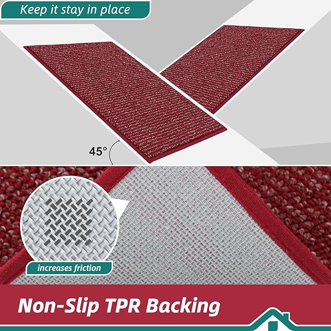BEQHAUSE Kitchen Rugs and Mats 2PCS Non-Slip, Machine Washable Rugs - Image 4
