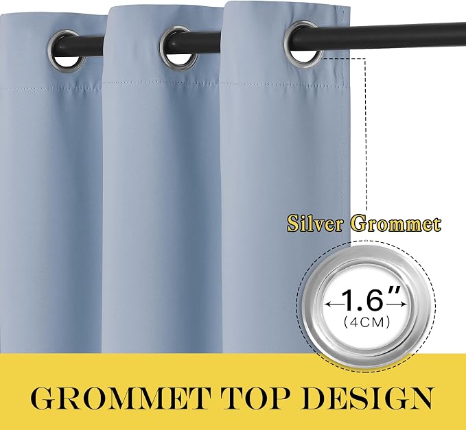 NICETOWN Blackout Sliding Glass Door Curtains, Room Darkening Thermal Insulated - Image 6