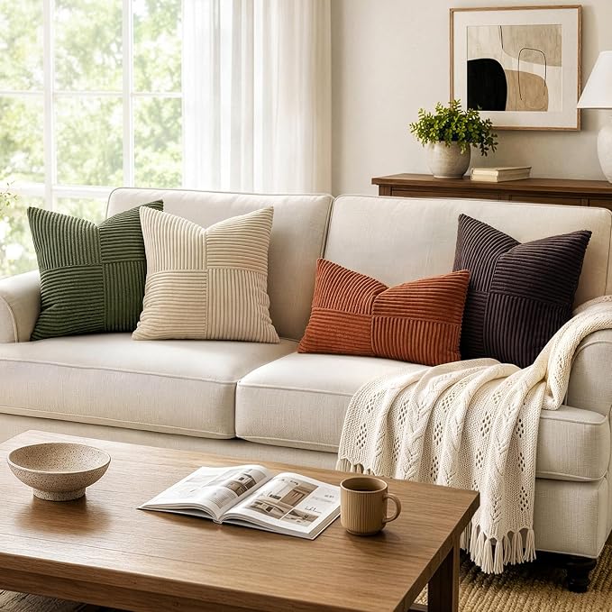 MIULEE Natural Beige Decorative Throw Pillow Covers - Image 4