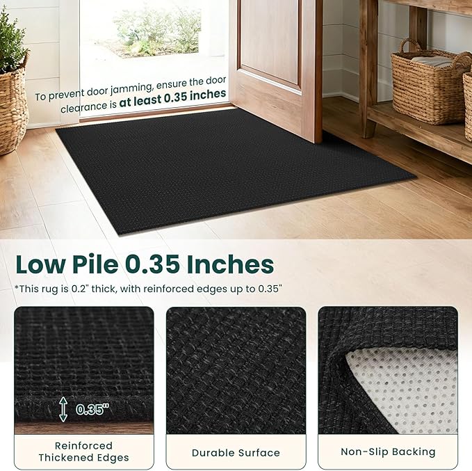 KOZYFLY Black 2x20 Runners Rugs - Image 4
