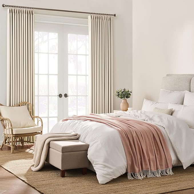 Extra Wide Curtains 80 x 102, Patio Sliding Door Pinch Pleated Blackout - Image 4