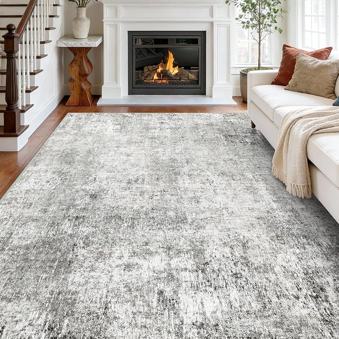 RELEANY Washable 10'x14' Abstract Area Rug by RELEANY