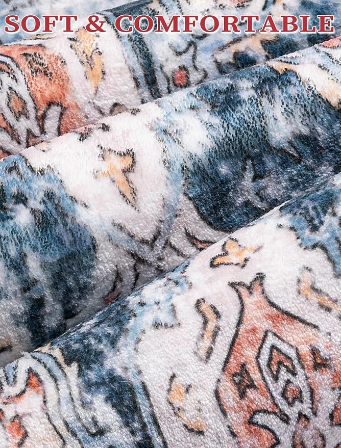 SERISSA 2'6"x18' Washable Non Slip Boho Runner Rug - Image 5