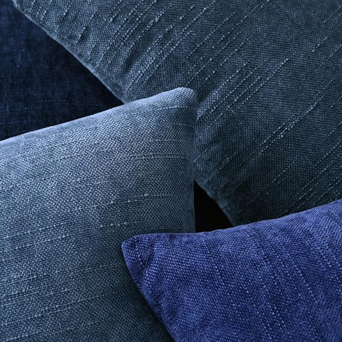 Set of 4 Soft Textured Decorative Throw Pillow Covers 22x22 Inch Cozy Farmhouse - Image 5