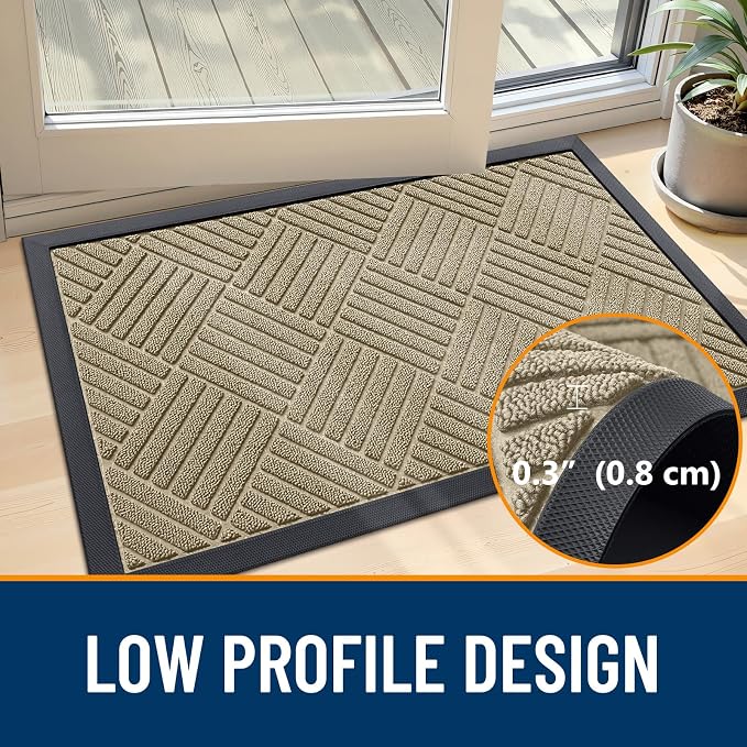 OLANLY Front Door Mat Outside Entrance 33x21, Waterproof Heavy-Duty Doormat | - Image 5