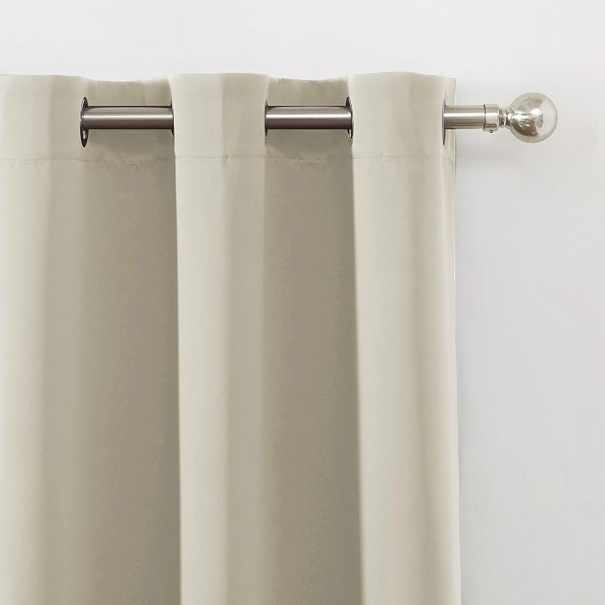 Light Beige Thermal Blackout Curtains/42 x 84 Inch/Set of 2 Panels Room - Image 7