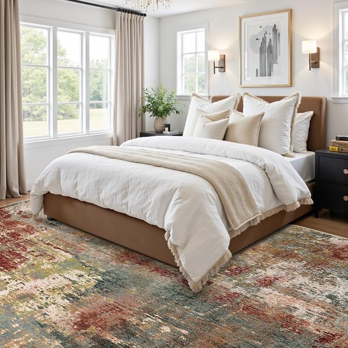 RELEANY Washable 8'x10' Abstract Area Rug - Image 2
