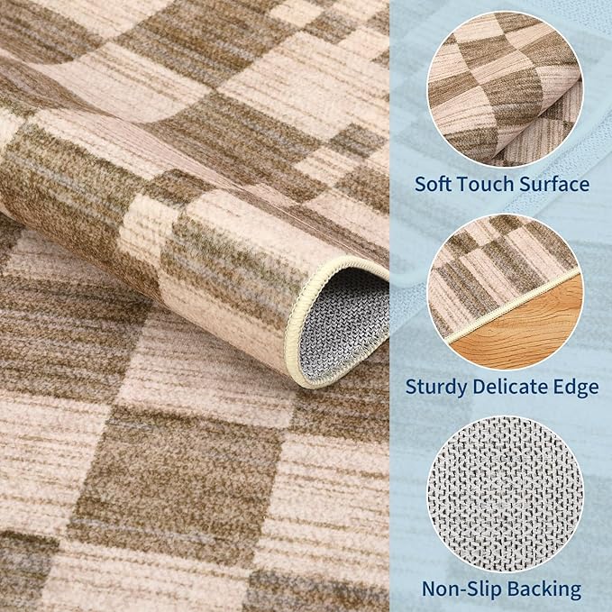 GarveeHome Checkered Rug 3x5 Area Rugs - Image 6