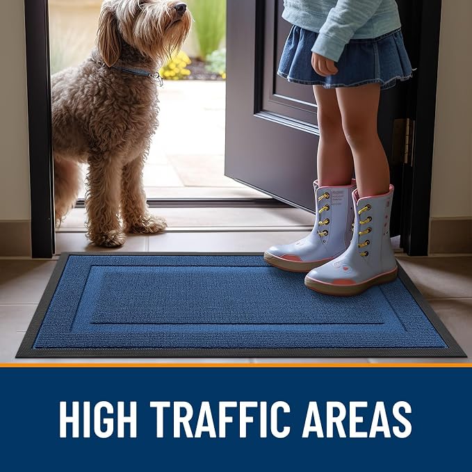 OLANLY Front Door Mat Outside 71x47, All-Season Heavy-Duty Rubber Doormat | - Image 6