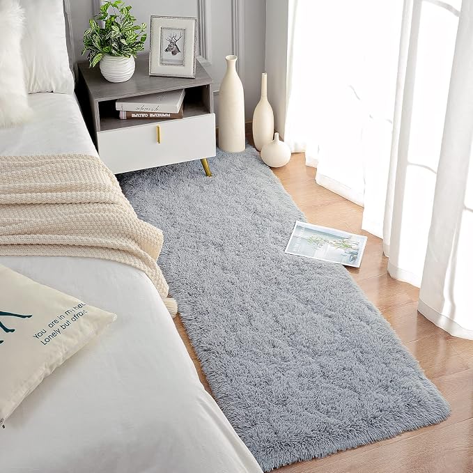 Chicrug Soft Runner Rug for Bedroom Living Room Plush Fluffy Rugs 2x6 | Shag - Image 7