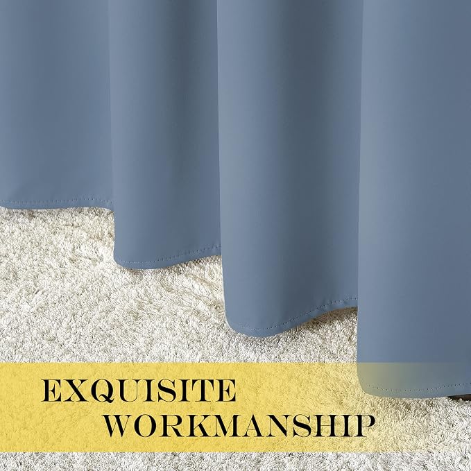 NICETOWN Room Divider Curtain 132 Inches Long, Wide Blackout Sliding Door - Image 5
