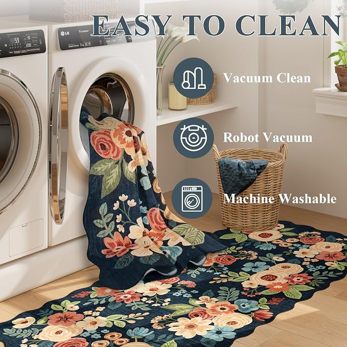 DUKINO 3x6 Hallway Runner Rug, Washable Kitchen Rug Non Slip, Stain Resistant - Image 7