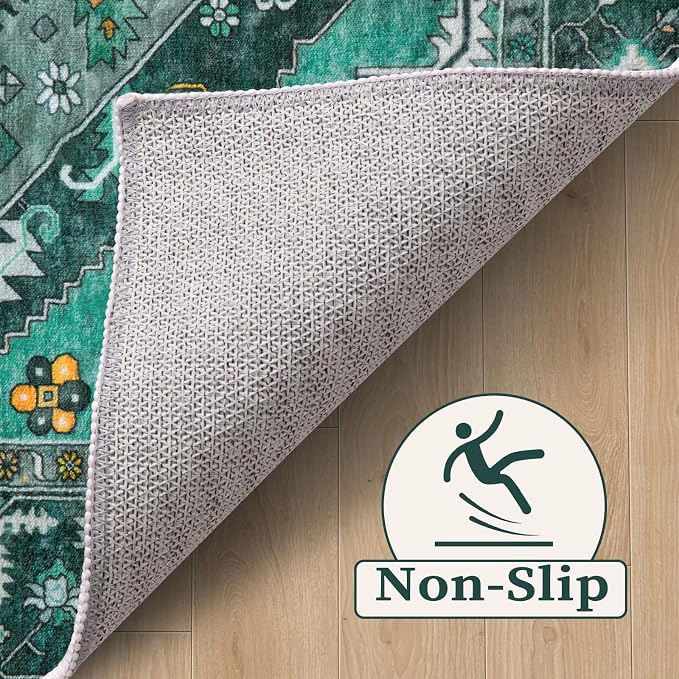 SERISSA 5x7 Washable Non Slip Boho Area Rug - Image 3