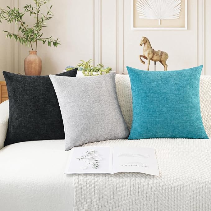 CaliTime Decorative Couch Throw Pillow Covers 26 X 16 Inches Lake Blue | Pack - Image 5