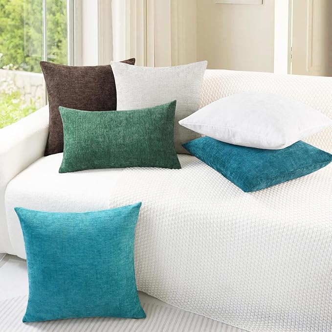 CaliTime Decorative Couch Throw Pillow Covers 26 X 16 Inches Lake Blue | Pack - Image 4