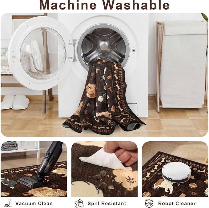 DUKINO 2x4 Rug Runner, Washable Dog Bathroom Rug Soft Non Slip, Non-Shedding - Image 9